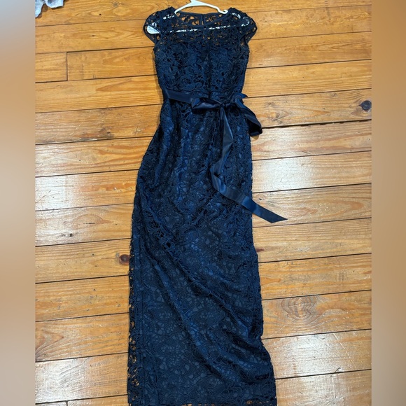 (707) ADRIANNA PAPELL NAVY BLUE DRESS - Picture 4 of 12